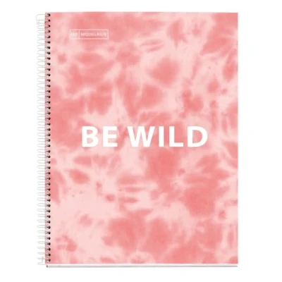 Image of Miquelrius A5 Notebook 120 Sheets 90 g Ruled 7 mm 4 Colour Stripes Laminated Hardcover Pink Tie Dye