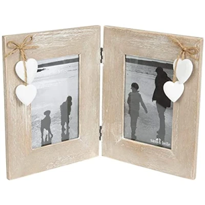 Image of Sass &amp; Belle Ashley Farmhouse Double Standing Photo Frame