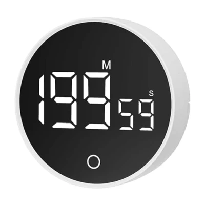 Image of Digital Timer Portable Kitchen Timer, Stopwatch and Alarm Clock with Large LCD Display, Powerful Magnet, Stand Hole Ideal for Kitchen, Study, Workout(Batteries Not Included)