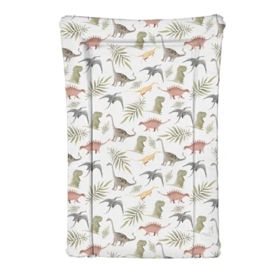 Image of Deluxe Unisex Baby Waterproof Changing Mat with Raised Edges 46x73cm Colourful Animals (Colourful Dinosaurs)