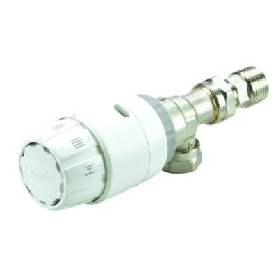 Image of Danfoss 013G600300 White/Chrome RAS C2 Straight Radiator Thermostat