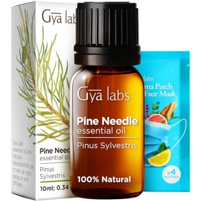 Image of Gya Labs Pine Essential Oils for Diffuser Fall Oil Massages, Candle Making, DIY Fresh, Woodsy Scent 100% Natural (10ml)