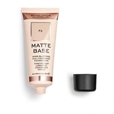 Image of Revolution Beauty London, Matte Base, Foundation, F3, 28ml