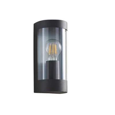 Image of Outdoor Wall Light &#039;Junias&#039; dimmable (Modern) in Black Made of Stainless Steel (1 Source, E27) from Lindby lamp for Exterior/Interior Walls, House, Terrace und Balcony