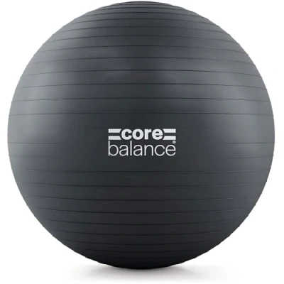 Image of Core Balance Anti Burst Gym Ball, 55 85cm With Hand Pump (65cm, Black)
