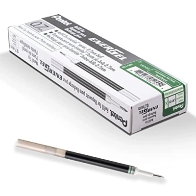 Image of Pentel LR7 D3X Refill for EnerGel Pens 0.7 Ball = 0.35 mm Line Width Pack of 12 Forest Green