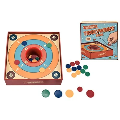 Image of D.A.Y. Republic Traditional Tiddlywinks Tabletop Game Old Classic Family Retro Skill Tiddly Winks Nostalgic Board 2 4 Players