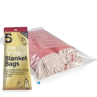 Image of 5 Extra Large Store &amp; Protect Zip Seal Blanket Storage Bags Items From Moths Dust