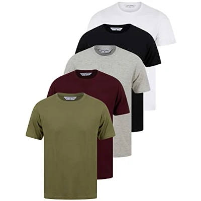 Image of Tokyo Laundry Men&#039;s (Pack of 5) Cotton Jersey Plain T Shirt Set