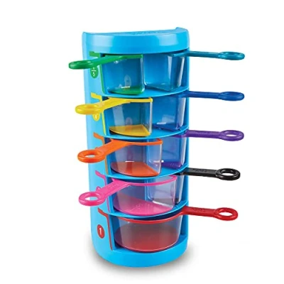 Image of Learning Resources Rainbow Fraction Measuring Cups Set of 9 Fractions Manipulatives, Kids Cups, Baking Supplies For Kids, Kitchen, School