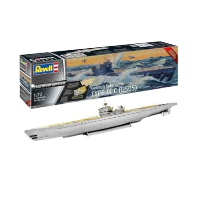 Image of Revell 05180 German Submarine Type IX C/40 Platinum Edition 1:72 Scale Unbuilt/Unpainted Plastic Model Kit