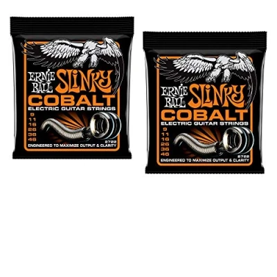 Image of 2 PACK Ernie Ball Cobalt P02722 Hybrid Slinky Electric Guitar Strings