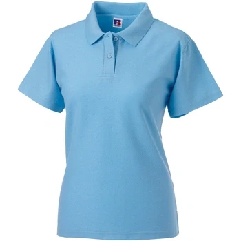 Image of Jerzees Colours Ladies 65/35 Hard Wearing Pique Short Sleeve Polo Shirt (L) (Sky Blue)
