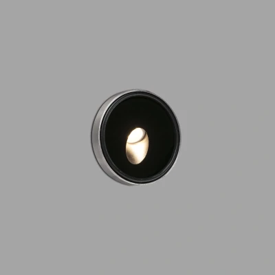 Image of Dang LED Outdoor Recessed Wall Light Black IP67