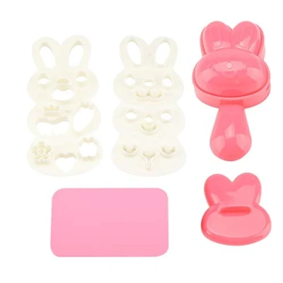 Image of Bunny Shape Sushi Roll Mold, Rice Food Grade PP Material Reliable for Balls Cleaned Directly with Water Sandwiches, Biscuits Kitchen Use