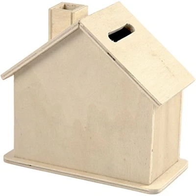 Image of Money Box, size 10,1x10x5,4 cm, plywood, 1pc