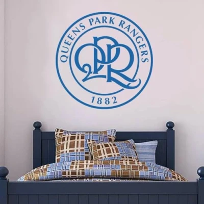 Image of Beautiful Game Queens Park Rangers Football Club Crest Wall Sticker QPR Badge Vinyl Mural Decal Bedroom (60cm x 60cm)