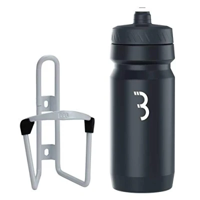 Image of BBB Cycling FuelTank And CompTank Bike Water Bottle Holder With BPA free Cage Set Universal Fit 550ml BBC 03C, White/ Black White