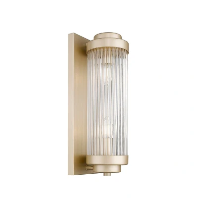 Image of Sergio I Wall Lamp, Matt Gold, 2x E14