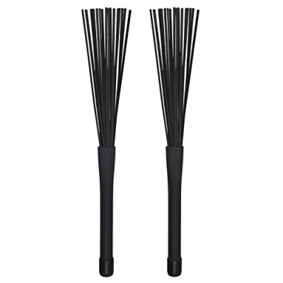 Image of Scalewbin 1 Pair Jazz Drum Brushes Retractable Sticks 32 cm black