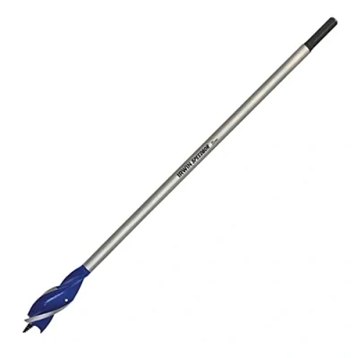 Image of IRWIN 1922004 6X Blue Groove Long Wood Bit 28 mm x 16 Inch