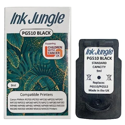 Image of Ink Jungle PG 510 Black Remanufactured Cartridge For Canon PIXMA MP495 Inkjet Printers