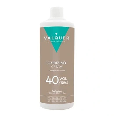 Image of Válquer Professional Oxygenated Stabilized Cream, 40 Volumes (12%), Permanent Hair Color, Hairdressing Use, Vegan Formulation, 1000 Milliliters
