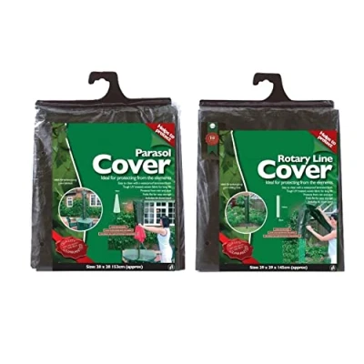 Image of Simply Products Waterproof Umbrella Parasol Cover, Rotary Line Cover Outdoor Garden Patio Shield (Parasol and Covers)