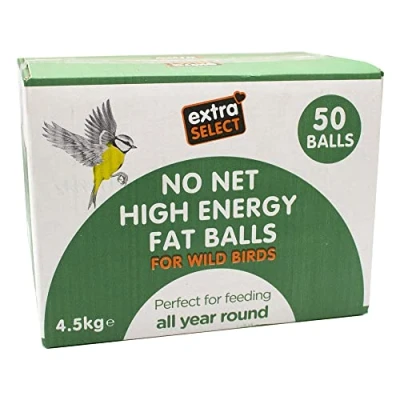 Image of Extra Select No Net High Energy Fat Balls For Wild Birds 4.5kg Refill Box 1 x 50
