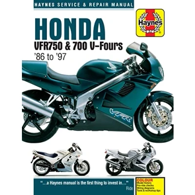 Image of Honda VFR750 &amp; 700 V Fours (86 97) Haynes Repair Manual (Paperback)