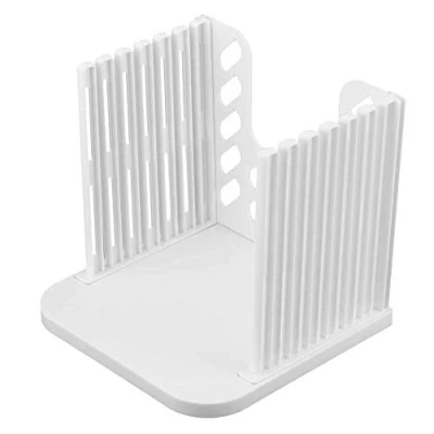 Image of TOPINCN Foldable Bread Slicer &amp; Guide Loaf Toast Cutter Portable Sandwich Maker Slicing Cutting Tool for Homemade Bought Cakes Loaves White 6.3 * 5.9 5.7In
