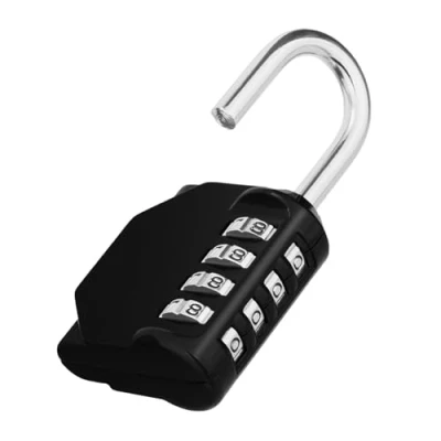 Image of ZHEGE Combination Locker Padlock, 4 Digit Coded Gym Lock, School Weatherproof Lock Outdoor (Black)