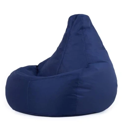 Image of Bean Bag Bazaar Recliner Gaming Chair, Navy Blue, Large Indoor Outdoor Bags, Lounge or Garden, Big Adult Chairs with Filling Included