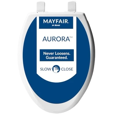 Image of Mayfair 1887SLOW 000 Slow Close Toilet seat, White, 1 Pack Elongated