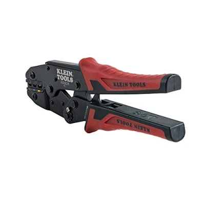 Image of Crimper Tool, Ratcheting Insulated Terminal Wire for 10 to 22 AWG and Copper Cable, Klein Tools 3005CR