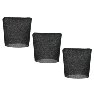 Image of SPARES2GO Foam Filter Sleeve compatible with Vacmaster 16L to 60L Wet &amp; Dry Vacuum Cleaner (22cm, Pack of 3)