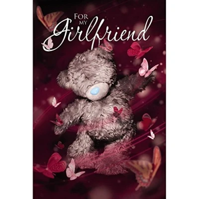 Image of Me to You For My Girlfriend Bear &amp; Butterflies Valentines Card Tatty Teddy