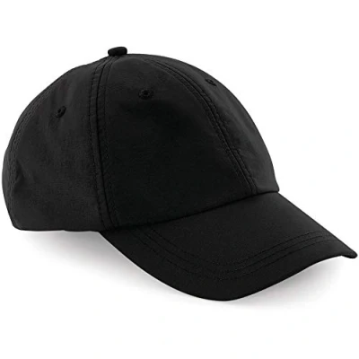 Image of Beechfield Unisex Outdoor Waterproof 6 Panel Baseball Cap (One Size) (Black)