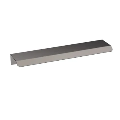 Image of nuie H724 Modern Finger Pull Furniture Handle, 96mm Centres, 150 x 17 36mm, Brushed Pewter