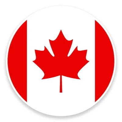 Image of 2 x 10cm Canada Flag Map Vinyl Sticker Decal Car Laptop Luggage Tag Leaf #9017 (10cm Wide High)