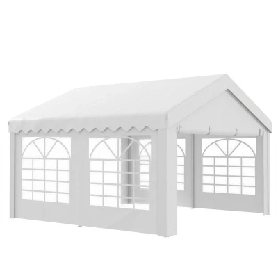 Image of Outsunny Garden Gazebo Marquee Party Wedding Tent Portable Carport Shelter Car Canopy01 0807