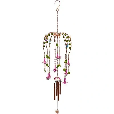 Image of Something Different Vibrant Multicolor Metal Fuchsia Windchime 76 cm x 12 (1 Pc.) Stunning &amp; Eye catching Artistry Decors Ideal for Home Office