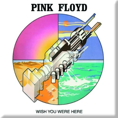 Image of signs unique Pink Floyd Wish You Were Here (handshake graphic) fridge magnet (ro)