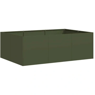 Image of vidaXL Planter Olive Green 120x80x40 cm Steel