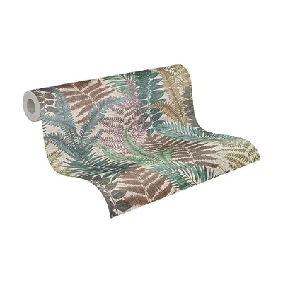Image of Livingwalls Famous Garden 393471 Non Woven Wallpaper 10.05 m x 0.53 Made in Germany Beige Green Blue Purple