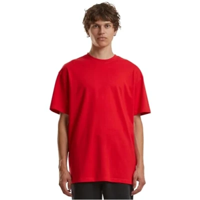 Image of Build Your Brand Men&#039;s By102 Heavy Oversize Tee T Shirt, Cityred, S