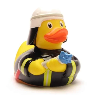 Image of DUCKSHOP Firefighter Rubber Duck Bathduck L: 8,5 cm