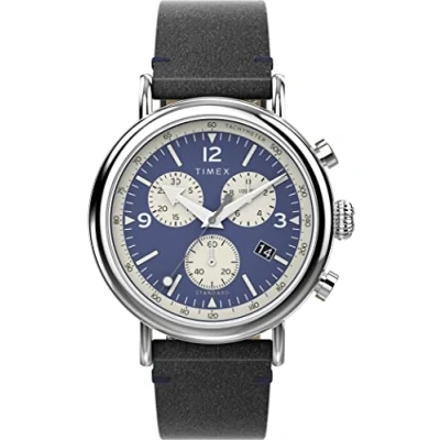 Image of Timex Men Chronograph Quartz Watch with Leather Strap TW2V71100