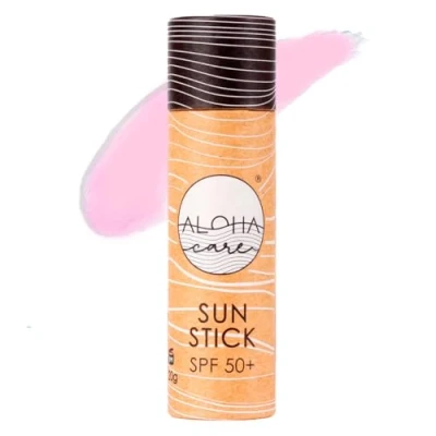 Image of Aloha Sun Stick SPF 50+ Ideal for Water Sports &amp; Surfing Mineral Sunscreen 50 Face, Sunblock Stick, Block Sticks Zinc Alternative Sunstick 20g Pink