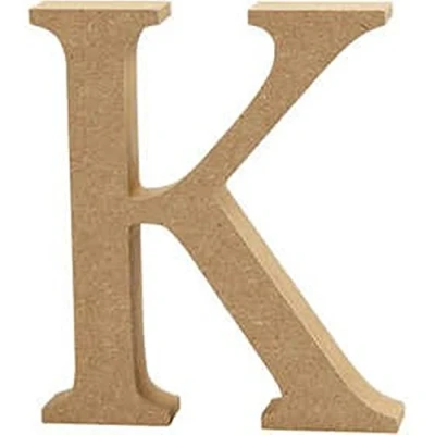 Image of 8cm Small Wooden MDF Letter Shape to Decorate K Wood Shapes for Crafts